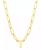 颜色: Gold- I, ADORNIA | Tarnish Resistant 14K Gold-Plated Mini Initial Paperclip Chain Necklace