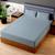 颜色: Blue, Superity Linen | 100% Premium Cotton Fitted Sheet - Soft and Breatheable - 200 Thread Count - California King Size - Taupe