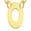 颜色: Gold-O, ADORNIA | 14K Gold Plated Mini Initial Pendant Necklace