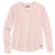 商品Carhartt | Carhartt Women's Relaxed Fit Midweight LS V-Neck T-Shirt颜色Pink Salt Nep