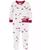 颜色: White/Red, Carter's | Baby Boys 2 Way Zip One-Piece 100% Snug Fit Cotton Footed Pajamas