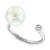 颜色: White, Effy | Cultured Freshwater Pearl Ring (8-1/2mm) & White Topaz (1/10 ct. t.w.) Ring in Sterling Silver (Also in Tahitian Pearl)