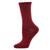 Memoi | Flat knit Cashmere Women's Crew Socks, 颜色Cabernet