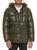 GUESS | Faux Fur Trim Hooded Puffer Jacket, 颜色ARMY GREEN
