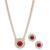 Givenchy | Pavé & Color Crystal Pendant Necklace & Stud Earrings Set, 颜色Red