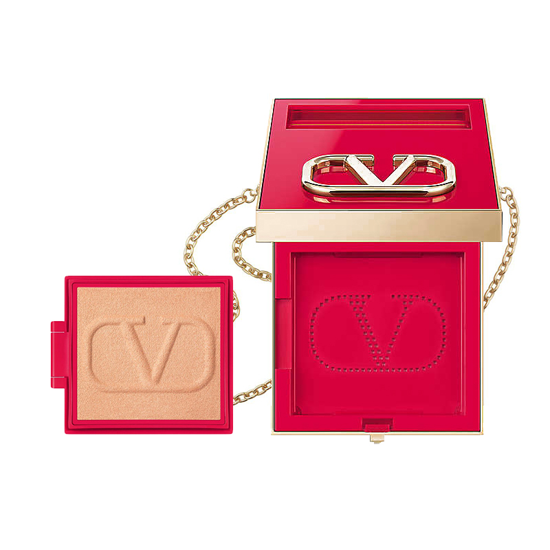color 健康色（正装）, Valentino | Valentino华伦天奴礼盒彩妆套装高定Go-Clutch大V持妆柔雾仙女盒粉饼14g 替换装 