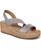 颜色: Taupe Faux Leather, LifeStride | Women's Odette Square Open Toe Wedge Sandals