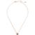 Kate Spade | Gold-Tone Square Glitter Stone Mini Pendant Necklace, 17" + 3" extender, 颜色Rose Gold