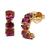 Kate Spade | Candy Shop Crystal Small Hoop Earrings, 0.6", 颜色Ruby.