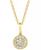 颜色: Gold-Plated Sterling Silver, Effy | EFFY® Diamond Pavé Cluster 18" Pendant Necklace (1/10 ct. t.w.) in Sterling Silver or 14k Gold-Plated Sterling Silver