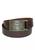 商品Levi's | Men's Leather Bridle Belt with Antiqued Removable Plaque Buckle颜色Brown with Brass Buckle