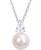 颜色: April/White Sapphire, Macy's | Cultured Freshwater Pearl (8-1/2mm) Birthstone 18" Pendant Necklace  in 14k Gold-plated Sterling Silver,18k Rose Gold-plated Sterling Silver or Sterling Silver