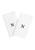 颜色: White N, Linum Home Textiles | Personalized Denzi Hand Towels (Set of 2) in Black Font