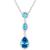 颜色: Blue, Macy's | Cubic Zirconia Mixed-Cut 18" Lariat Necklace in Sterling Silver (Also in Lab-Created Pink Sapphire/Lab-Created Ruby)
