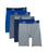 颜色: Collegiate Royal Blue/Grey/Collegiate Navy, Adidas | Performance Long Boxer Briefs Underwear 4-Pack (Big Kids)