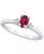 颜色: White Gold, Macy's | Ruby (1/2 ct. t.w.) & Diamond Accent Pear Ring in 14k Gold