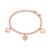 商品Michael Kors | Sterling Silver Open Heart Charm Bracelet and Available in Silver, 14K Rose-Gold Plated or 14K Gold Plated颜色Rose Gold Plated