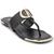 DKNY | DKNY Womens HALCOTT Thong Open Toe Slide Sandals, 颜色Black Leather