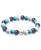 颜色: Blue Multi, Macy's | Genuine Stone Bead Stretch Bracelet with Silver Plate or Gold Plate Bead Accent