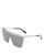 商品Jimmy Choo | Leah Shield Sunglasses, 99mm颜色Silver/Gray Solid