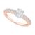 商品第1个颜色Rose Gold, Macy's | Diamond Oval Engagement Ring (1 ct. t.w.) in 14k Gold