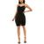 Crave Fame | Crave Fame Womens Juniors Ribbed Mini Bodycon Dress, 颜色Black