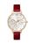 商品Olivia Burton | Multifunction Leather Strap Chronograph Watch, 34mm颜色Red
