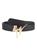 商品第1个颜色BLACK GOLD, Giuseppe Zanotti | Brass Logo Leather Belt