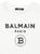 color White, Balmain | Logo Print Cotton Jersey T-shirt