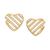 商品Michael Kors | Sterling Silver Open Heart Stud Earrings Available in Silver, 14K Rose-Gold Plated or 14K Gold Plated颜色Gold Plated