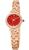 Lola Rose | Lola Rose Dainty Watch for Women: Rose Gloden Watch, Genuine Stainless Steel Strap, Wrapped by Stylish Gift Box - Vintage Present for Small Wrists, 颜色Red/Carnelian