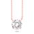 商品Nicole Miller | Sterling Silver and 14k Rose Gold Overlay Gemstone Round Solitaire Pendant Necklace on 18 Inch Adjustable Chain颜色created white sapphire