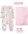 颜色: Pink, Baby Essentials | Baby Girls 4-Piece Coverall, Blanket, Socks and Headband Set