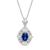 商品第1个颜色Sapphire, Macy's | Lab-Created Ruby (1-3/4 ct. t.w.) & Lab-Created White Sapphire (2-1/20 ct. t.w.) 18" Pendant Necklace in Sterling Silver (Also in Lab-Created Blue Sapphire)