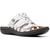 商品Clarks | Clarks Womens Laurieann Echo Leather Perforated Slide Sandals颜色White Leather