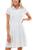 Planet Gold | Juniors Womens Rib-Knit Short Sleeves Fit & Flare Dress, 颜色bright white