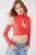商品Urban Outfitters | UO Bea Cutout Arm Warmer Top颜色Red