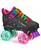 颜色: Black/rainbow, Roller Derby | Sparkles Girl's Lighted Roller Skates