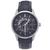 颜色: Grey, Heritor Watches | Davies Semi-Skeleton Leather Band Watch 44MM