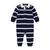 商品第1个颜色French Navy Multi, Ralph Lauren | Striped Cotton Rugby Coverall (Infant)