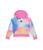 Adidas | All Over Print Logo Fleece Hooded Pullover (Toddler/Little Kids), 颜色Pink/Blue