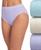 颜色: Violet Veil/Sandy Shimmer/Minty Mist, Jockey | Elance Cotton French Cut Underwear 3-Pk 1541, Extended Sizes