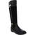 商品Karen Scott | Karen Scott Womens Deliee 2 Faux Leather Wide-Calf Riding Boots颜色Black Micro