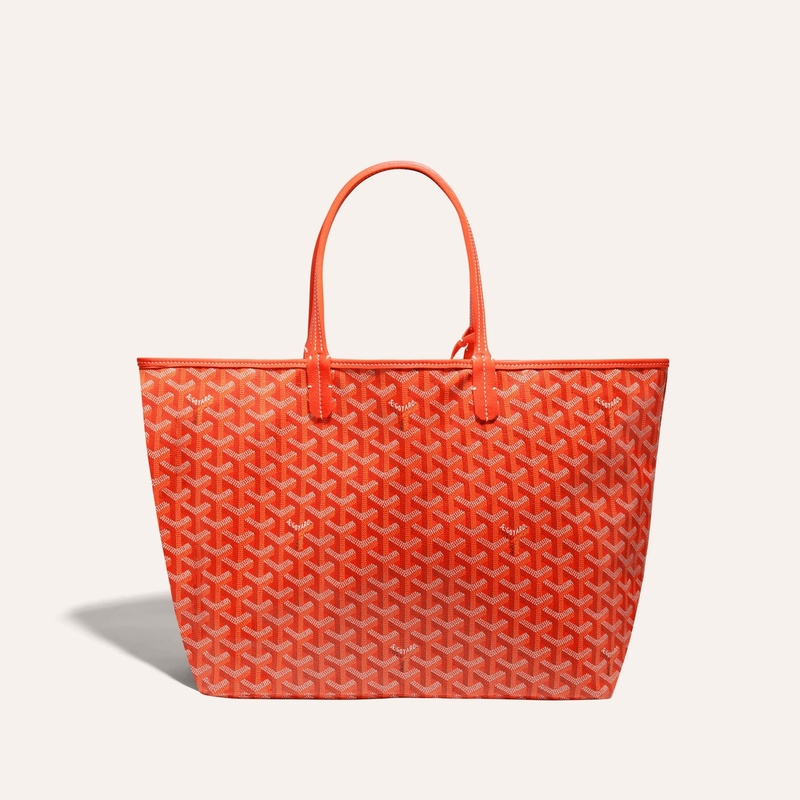 颜色: 橙色, Goyard | 高雅德 Saint Louis PM男女黑色帆布/小牛皮手提包 STLOUIPMLTY01CL03P（十色可选）