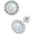颜色: Sterling Silver, Macy's | Lab-Created Opal (1/5 ct. t.w.) & Lab-Created White Sapphire (1/5 ct. t.w.) Halo Stud Earrings