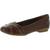 color Mahogany Leather, Clarks | Clarks Womens Sara Clover Leather Woven Ballet Flats