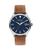 商品Movado | Heritage Calendoplan Watch, 40mm颜色Blue/Brown