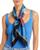 color Blue/Multi, Echo Design | Animal Menagerie Silk Square Scarf