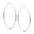 商品Essentials | Oval 3" Extra Large Hoop Earrings  in Silver-Plate颜色Silver
