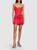 GIUSEPPE DI MORABITO | Stretch Satin Mini Bustier Dress, 颜色Red